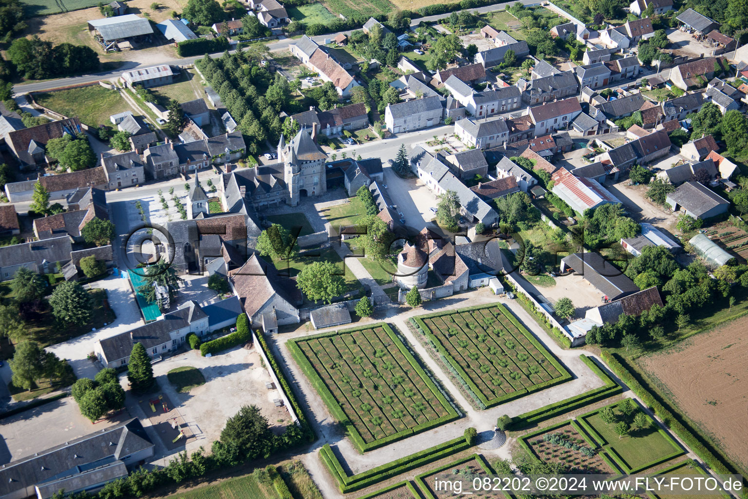 Talcy in the state Loir et Cher, France out of the air