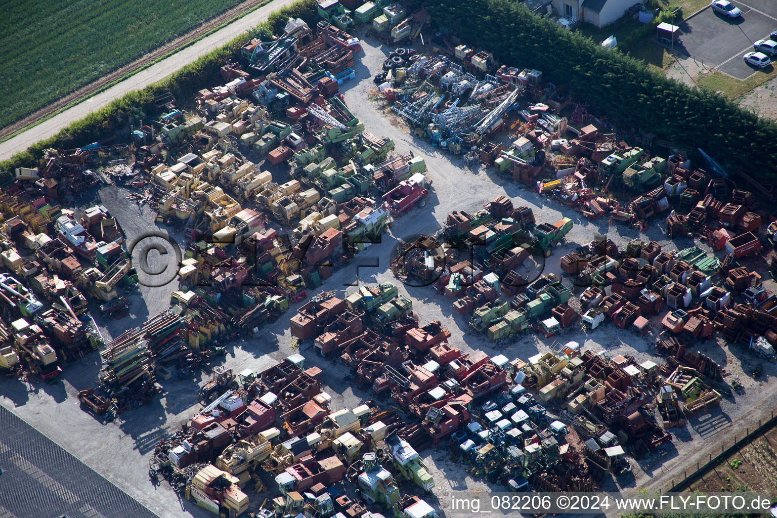 Bird's eye view of Talcy in the state Loir et Cher, France