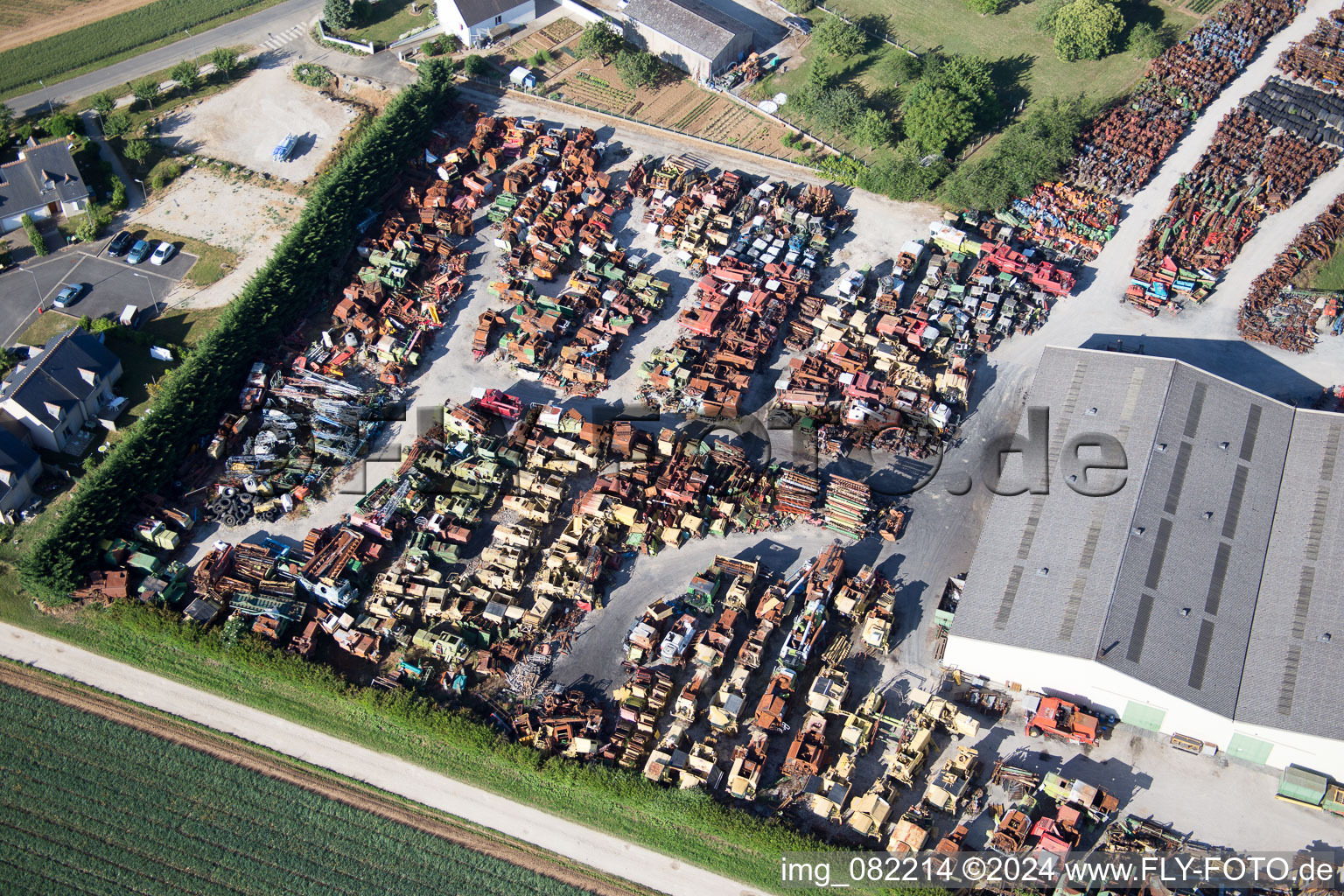 Aerial photograpy of Talcy in the state Loir et Cher, France