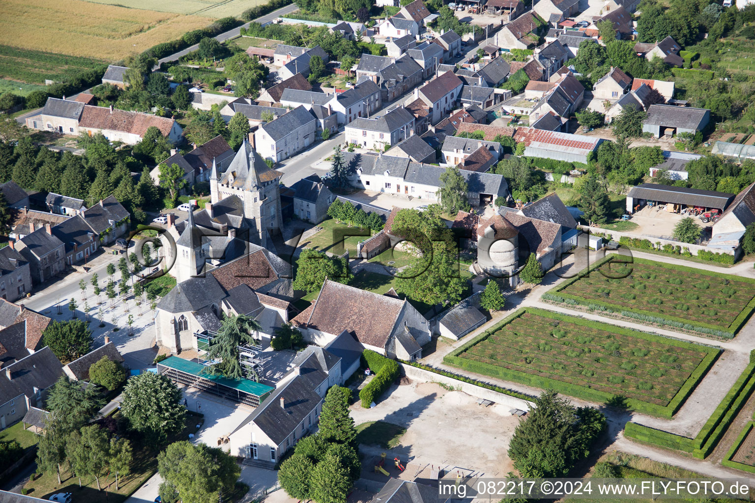 Talcy in the state Loir et Cher, France out of the air