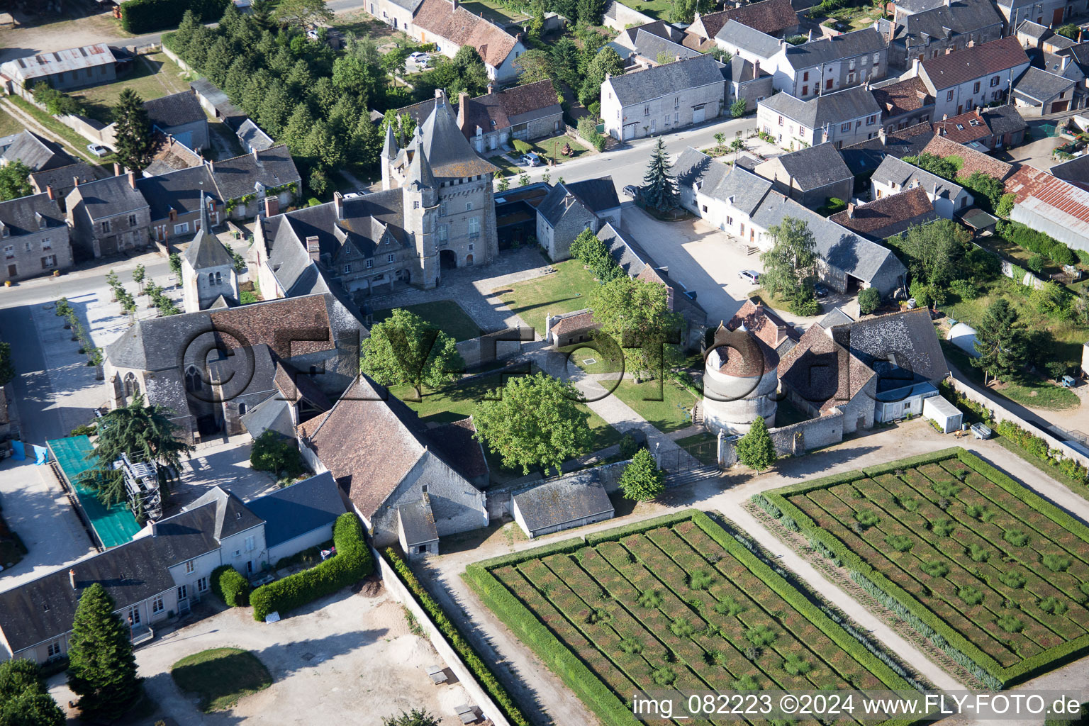 Talcy in the state Loir et Cher, France from the plane