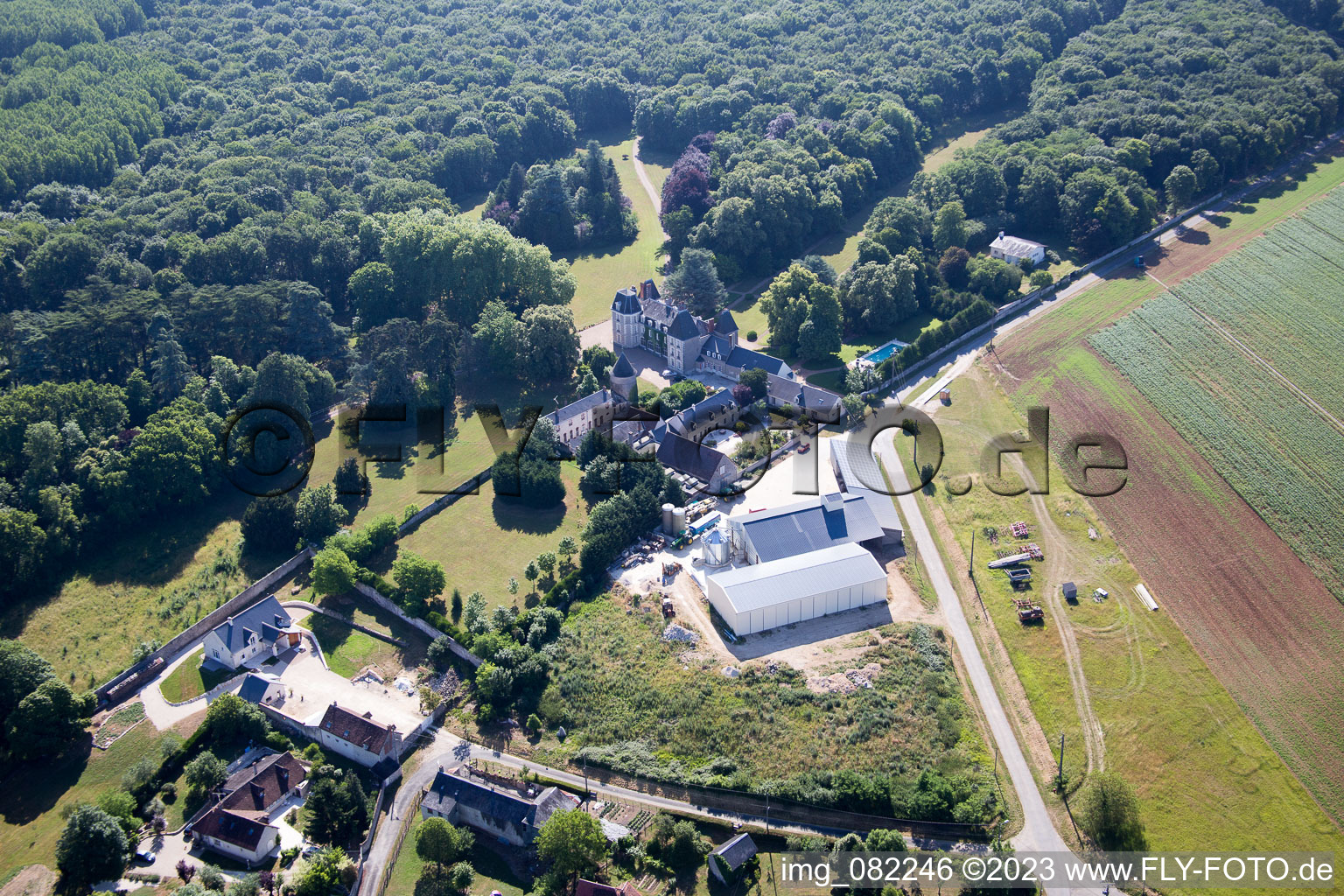 Landes-le-Gaulois in the state Loir et Cher, France out of the air