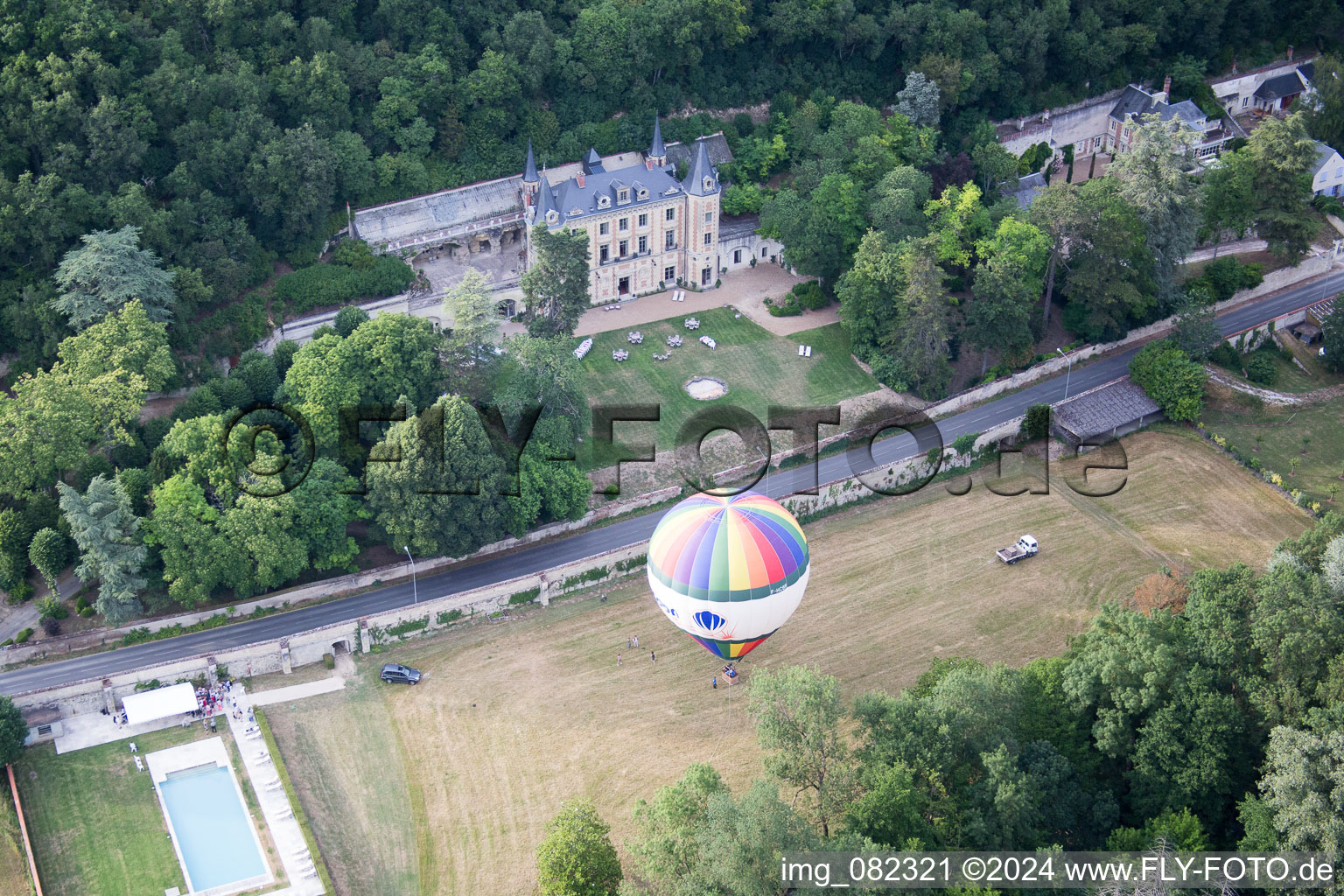 Nazelles-Négron in the state Indre et Loire, France from above