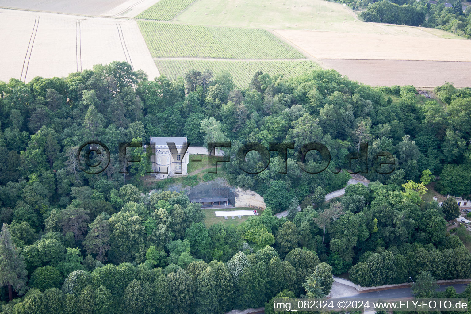 Nazelles-Négron in the state Indre et Loire, France seen from above