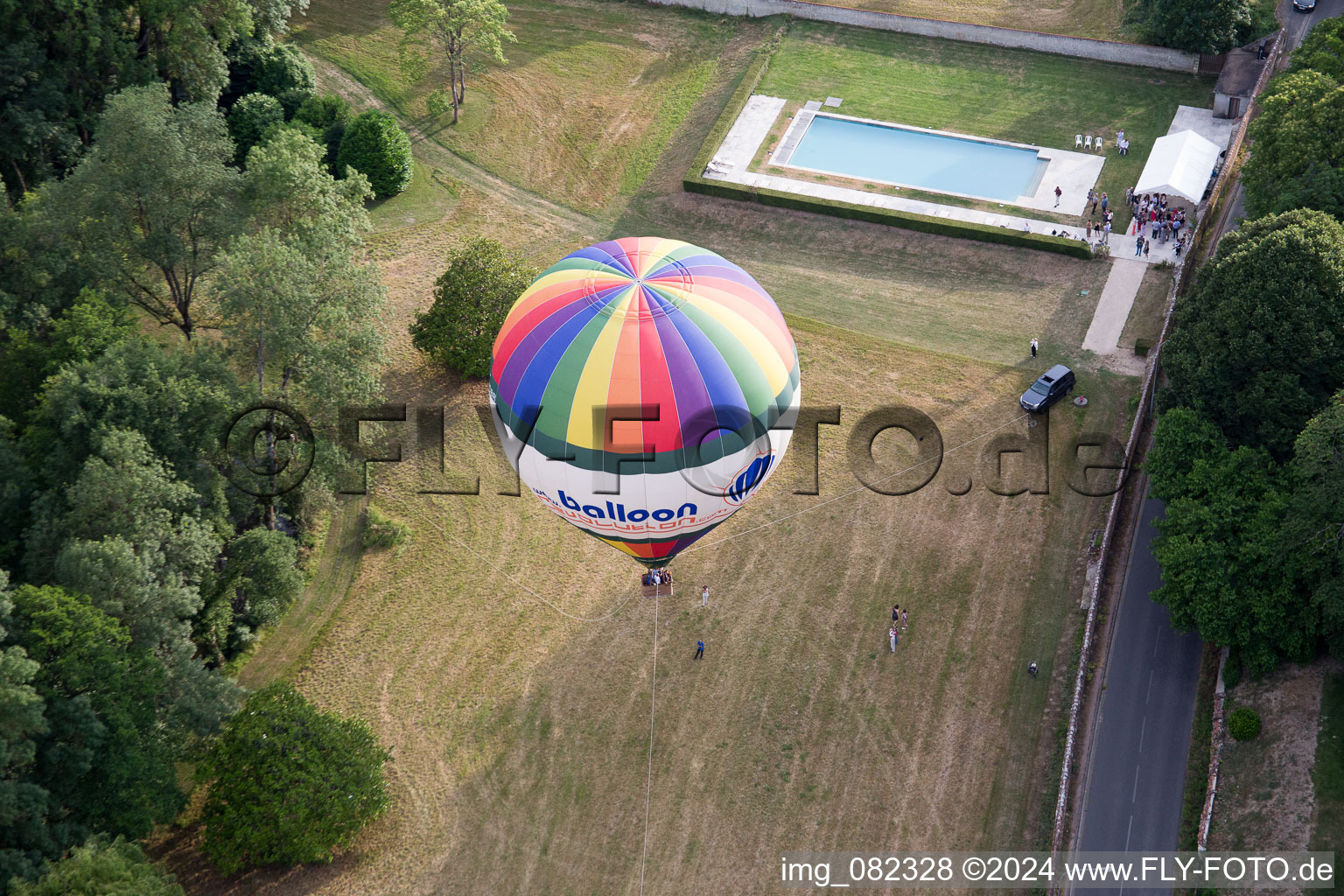 Nazelles-Négron in the state Indre et Loire, France viewn from the air