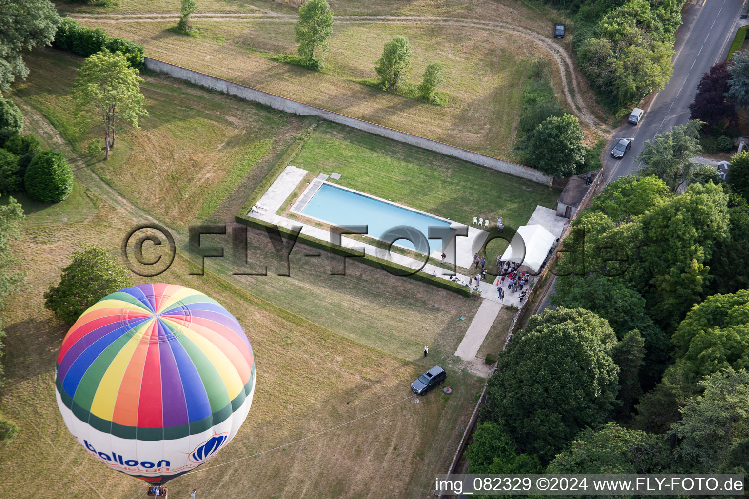 Drone recording of Nazelles-Négron in the state Indre et Loire, France