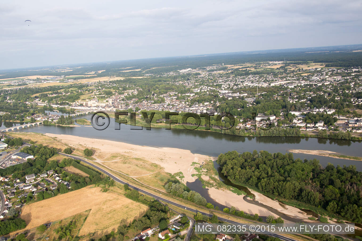 Amboise in the state Indre et Loire, France out of the air