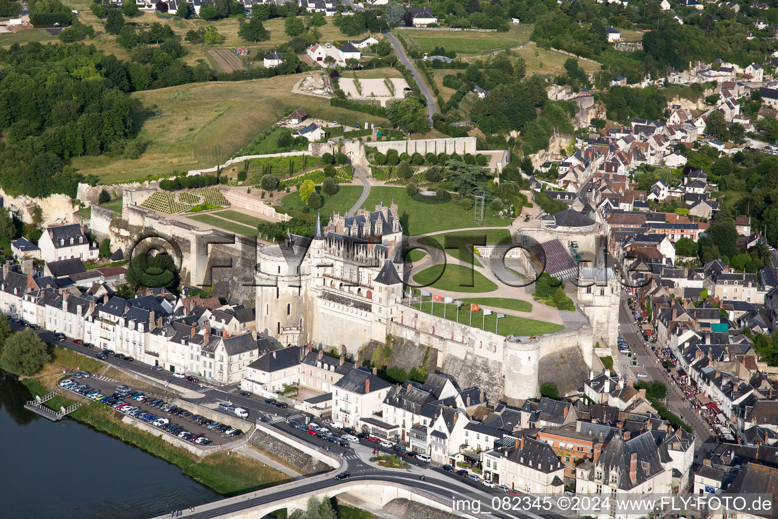 District Nord-Nord Est in Amboise in the state Indre et Loire, France out of the air