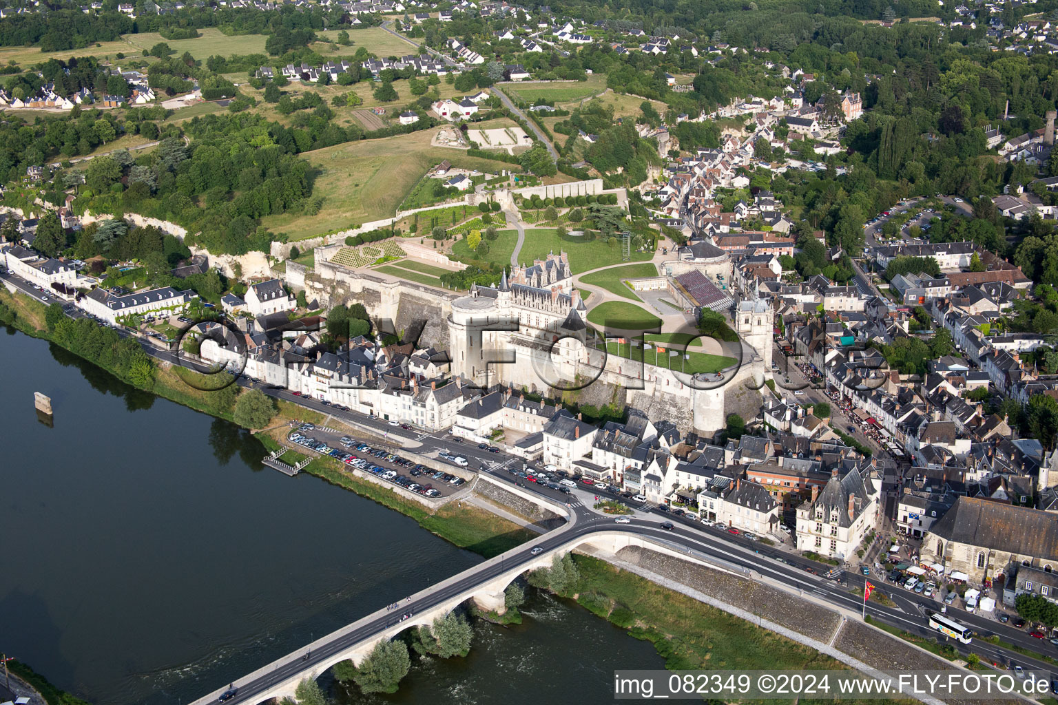 Drone image of Nazelles-Négron in the state Indre et Loire, France