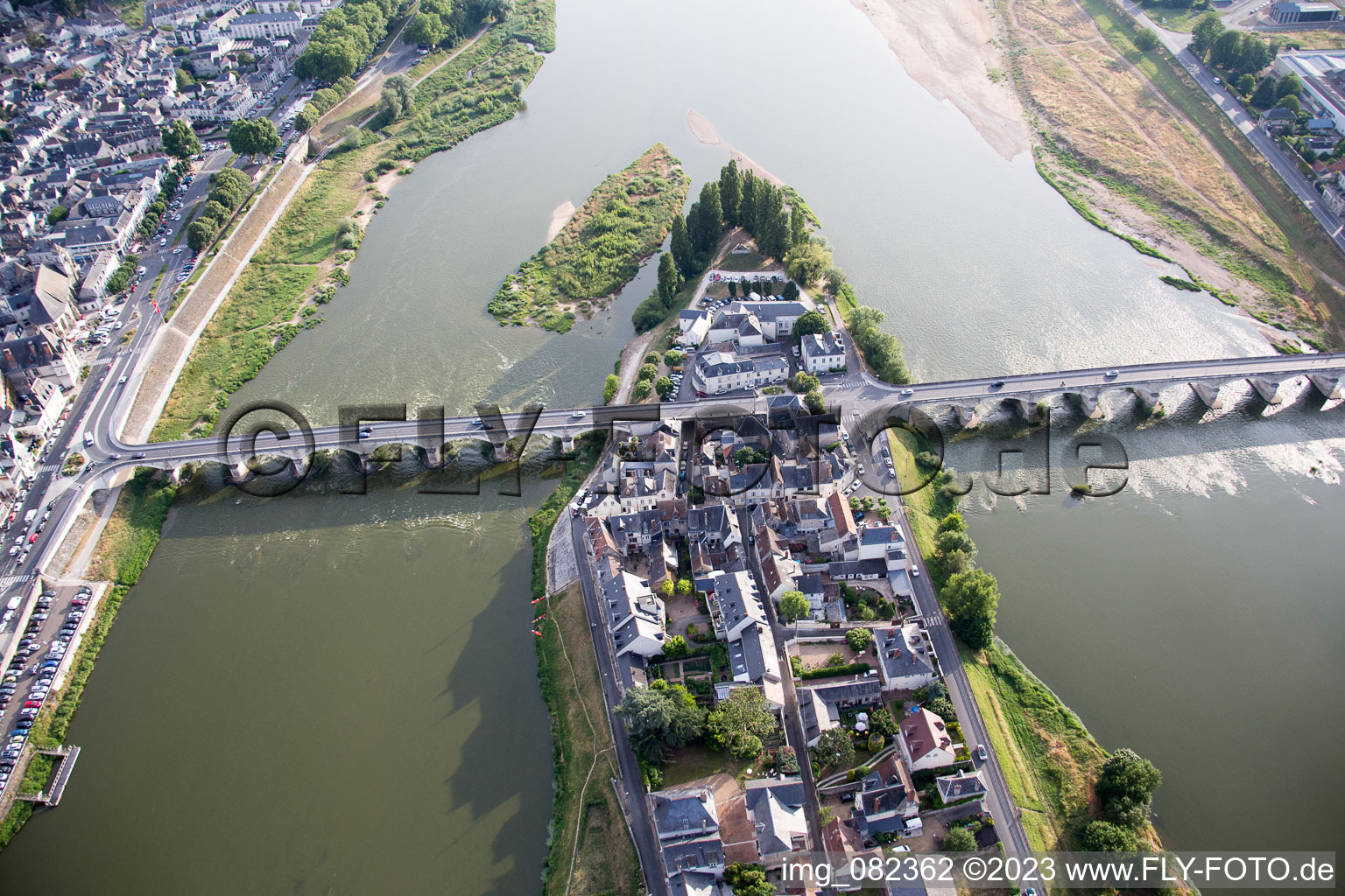 Amboise in the state Indre et Loire, France out of the air