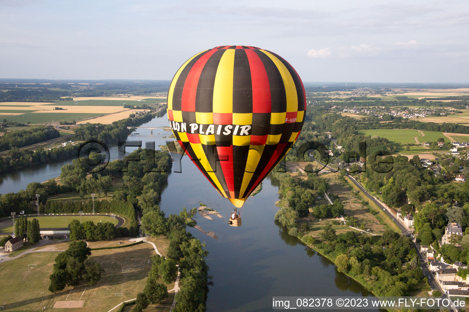 Amboise in the state Indre et Loire, France out of the air