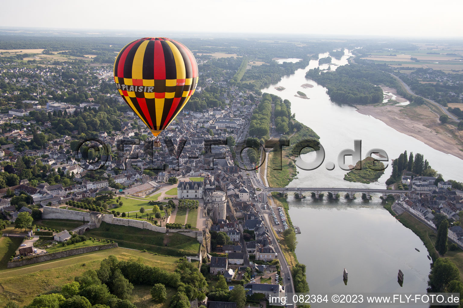 Amboise in the state Indre et Loire, France out of the air