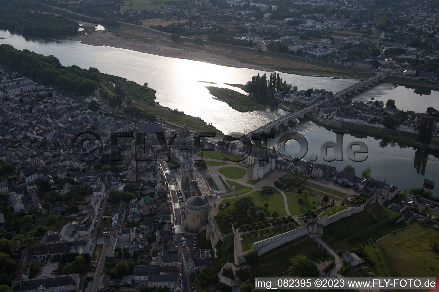 Amboise in the state Indre et Loire, France out of the air