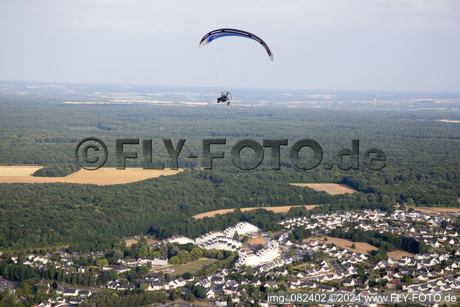 Drone recording of Amboise in the state Indre et Loire, France