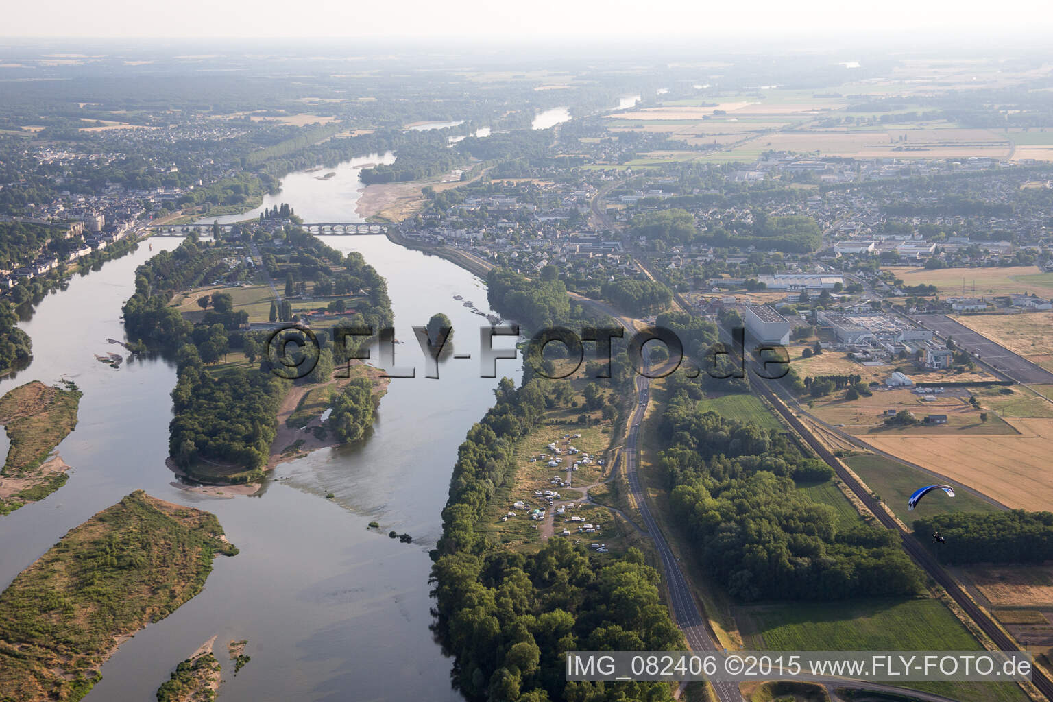 Loire Island in Amboise in the state Indre et Loire, France