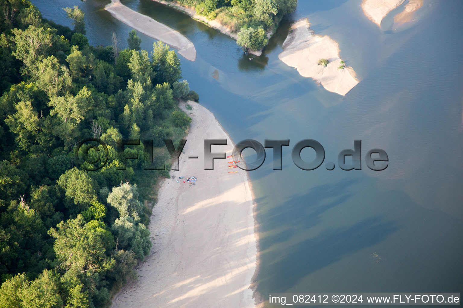 Aerial view of Limeray in the state Indre et Loire, France