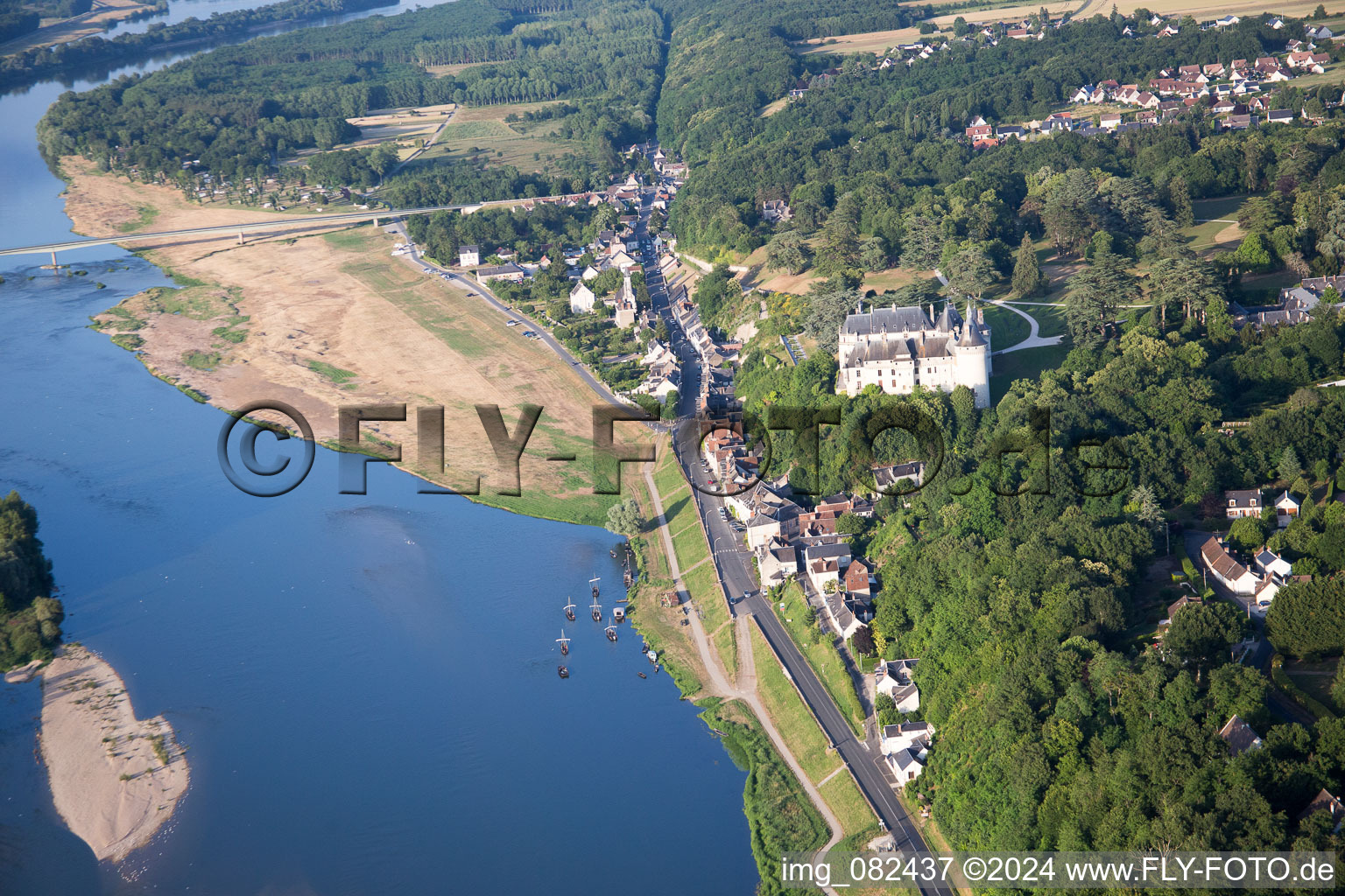 Chaumont-sur-Loire in the state Loir et Cher, France out of the air