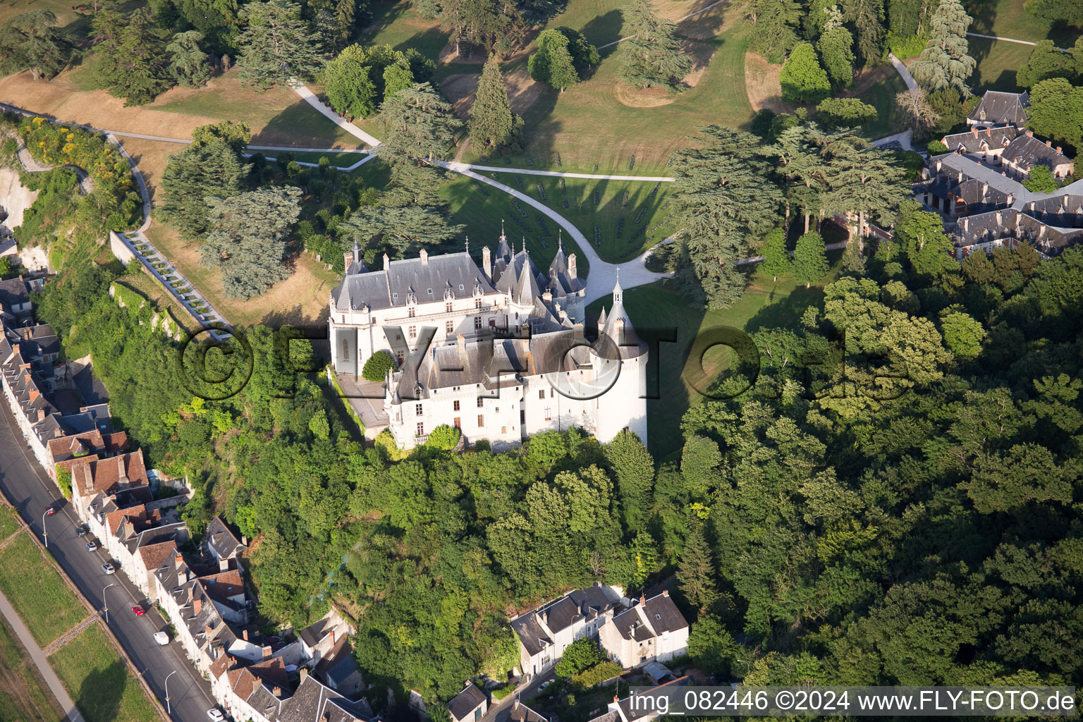 Drone image of Chaumont-sur-Loire in the state Loir et Cher, France