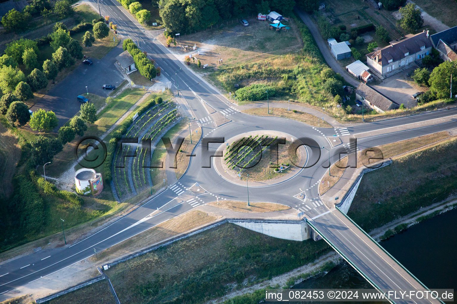 Aerial view of Chaumont-sur-Loire in the state Loir et Cher, France