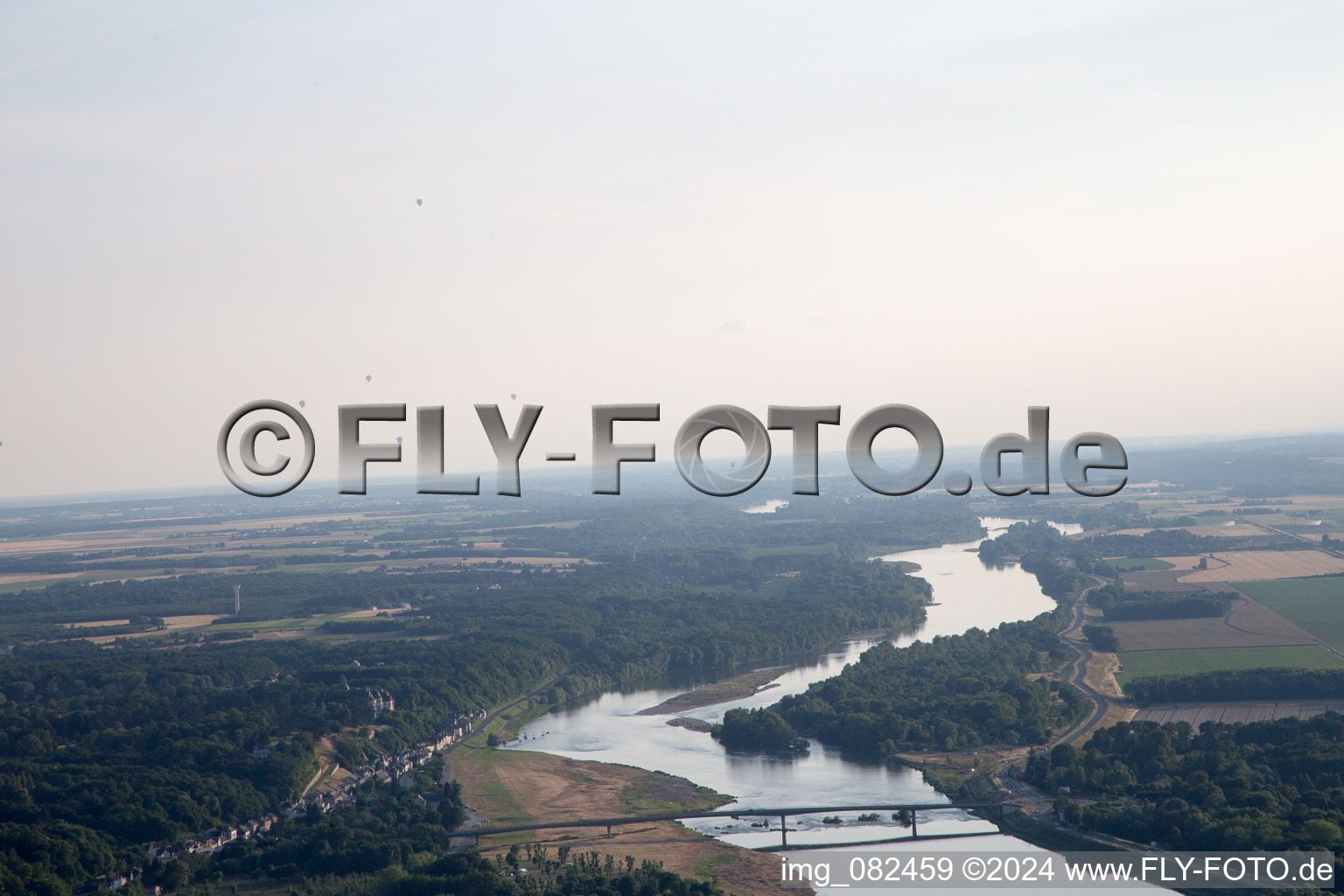 Balloons over the Loire in Chaumont-sur-Loire in the state Loir et Cher, France