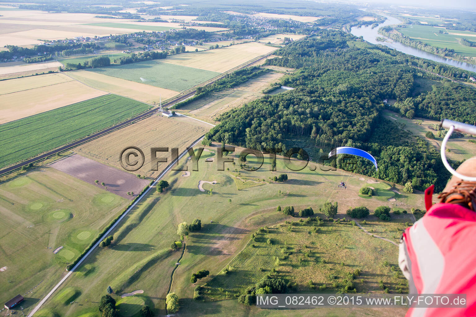Aerial photograpy of Golf de la carte in Chouzy-sur-Cisse in the state Loir et Cher, France