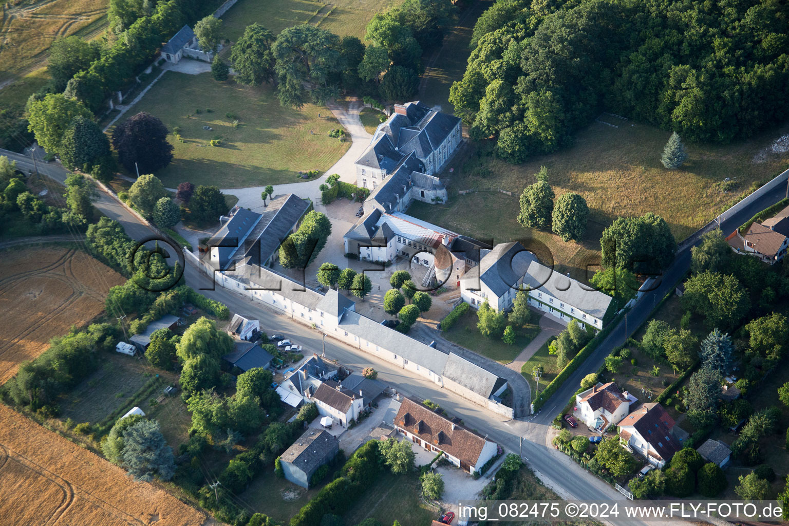 Candé-sur-Beuvron in the state Loir et Cher, France out of the air