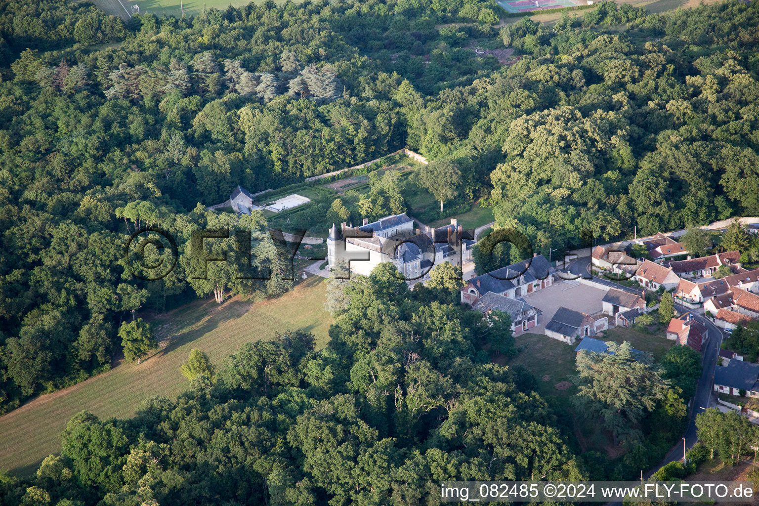 Aerial view of Chailles in the state Loir et Cher, France