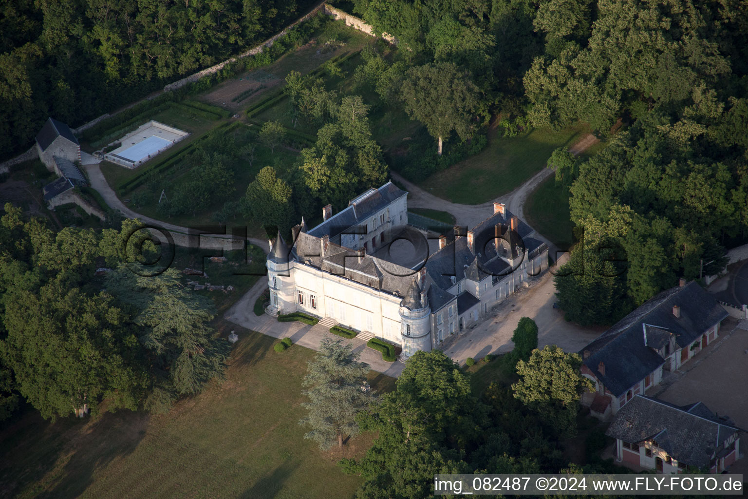 Aerial photograpy of Chailles in the state Loir et Cher, France