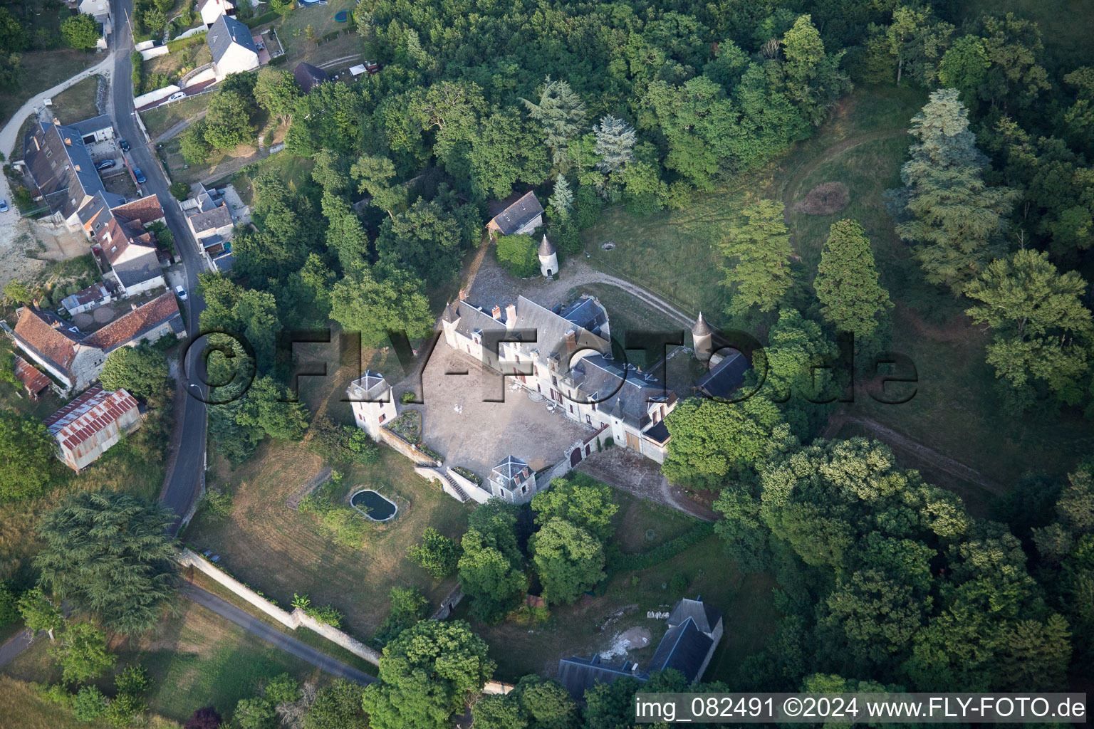 Oblique view of Chailles in the state Loir et Cher, France