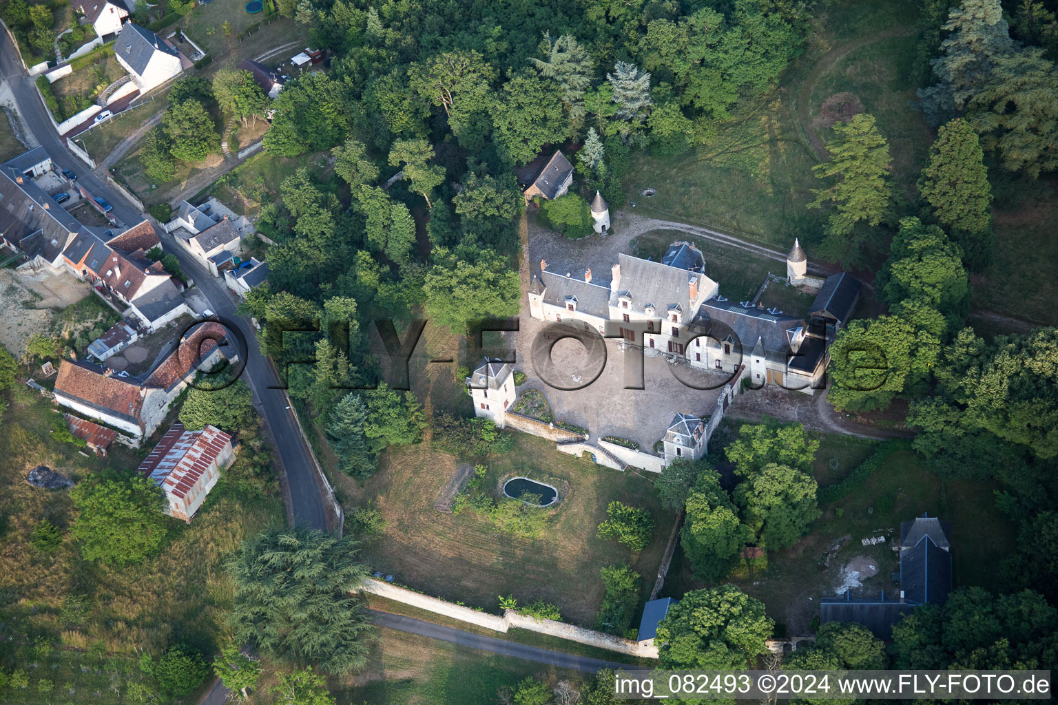 Chailles in the state Loir et Cher, France from above