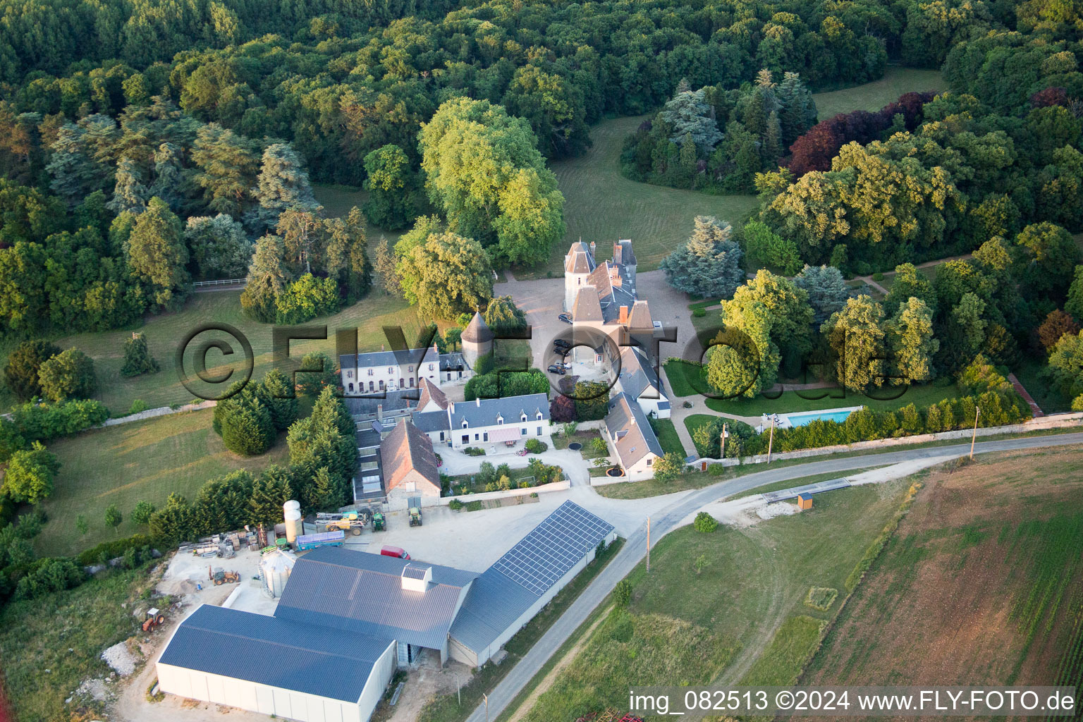 Drone image of Landes-le-Gaulois in the state Loir et Cher, France