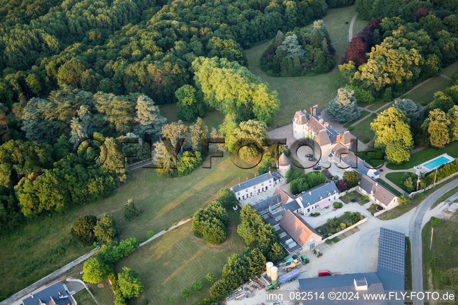 Landes-le-Gaulois in the state Loir et Cher, France from the drone perspective