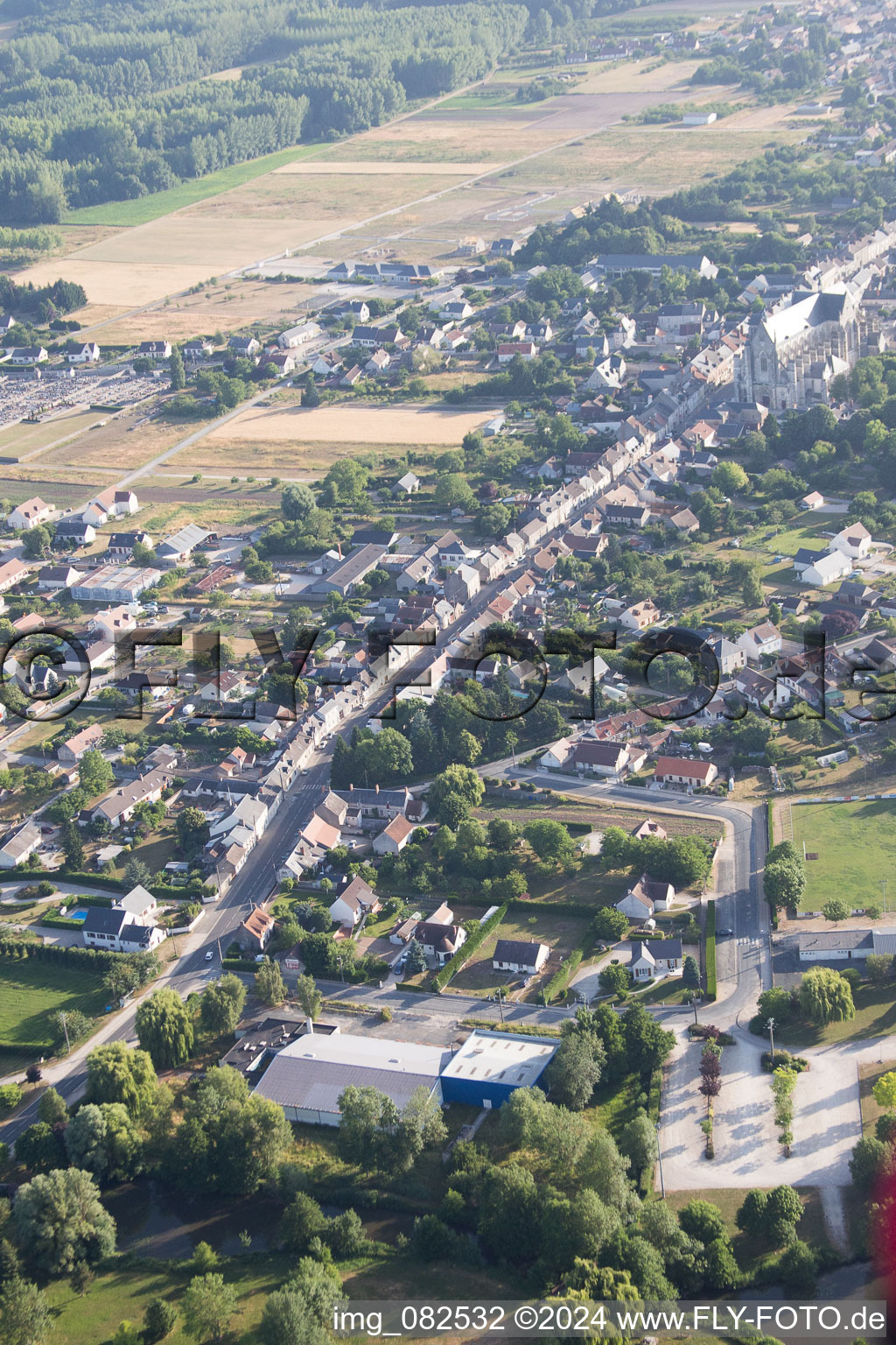 Aerial photograpy of Cléry-Saint-André in the state Loiret, France