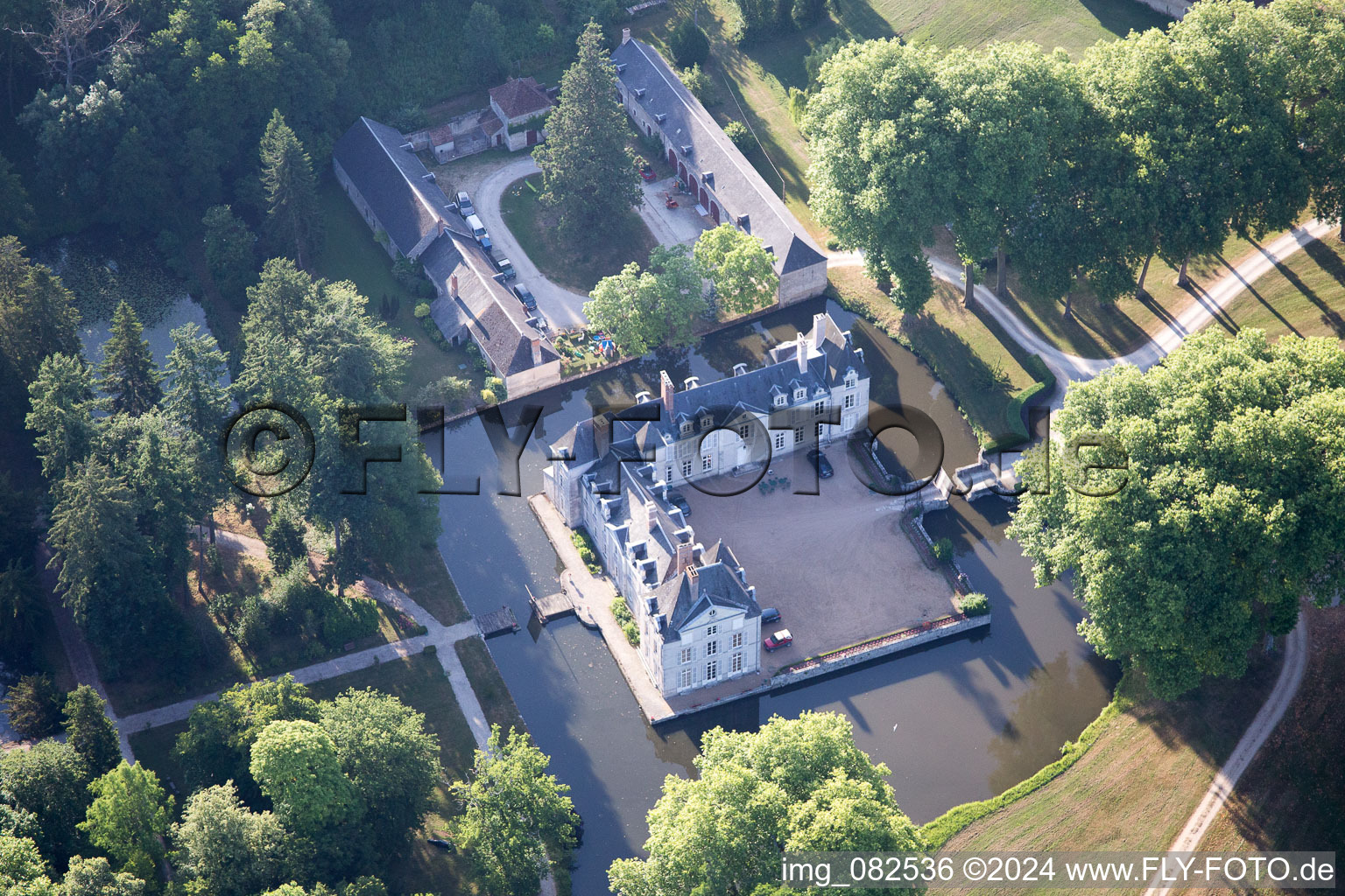 Cléry-Saint-André in the state Loiret, France seen from above