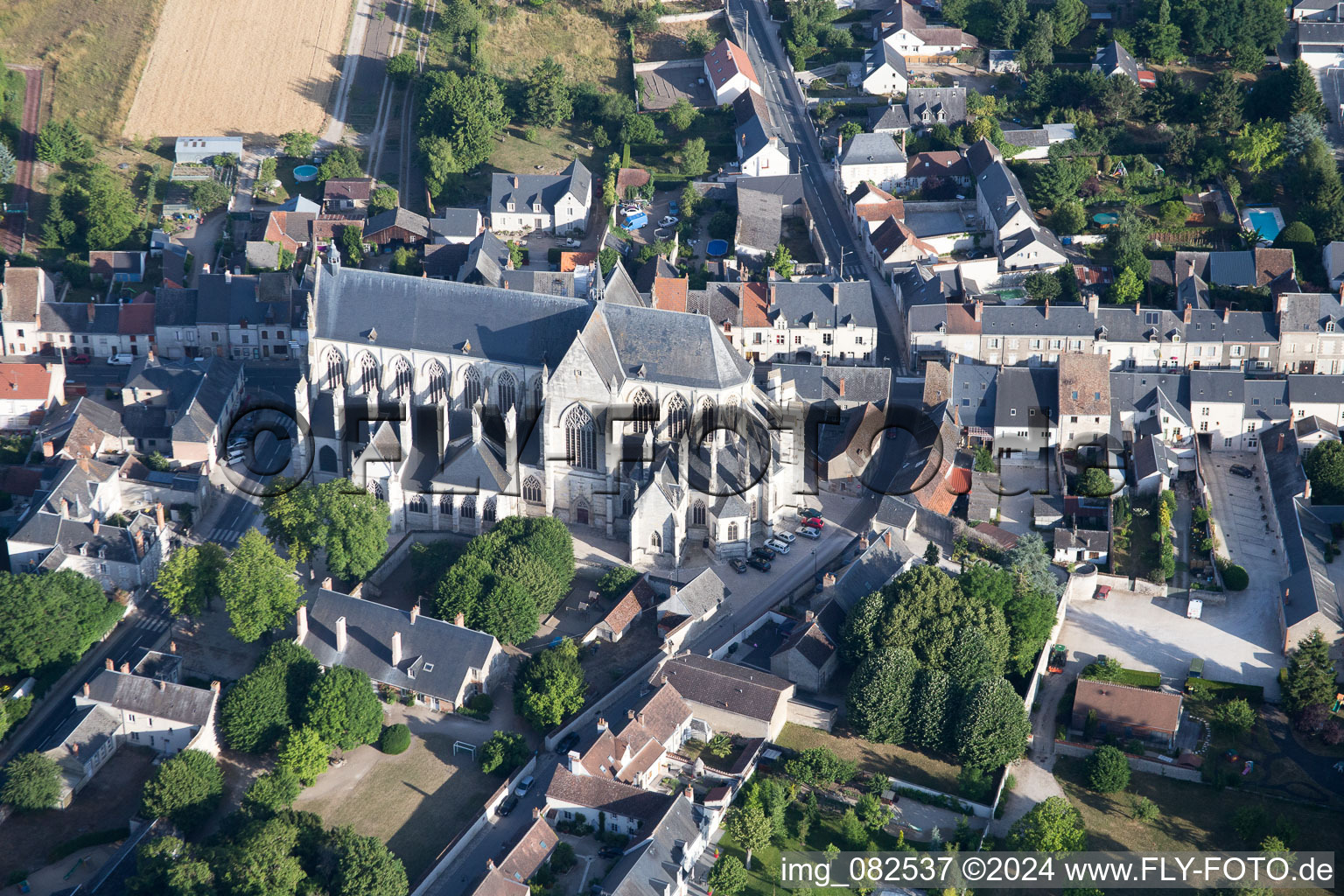 Church building in the village of in Clery-Saint-Andre in Centre-Val de Loire, France