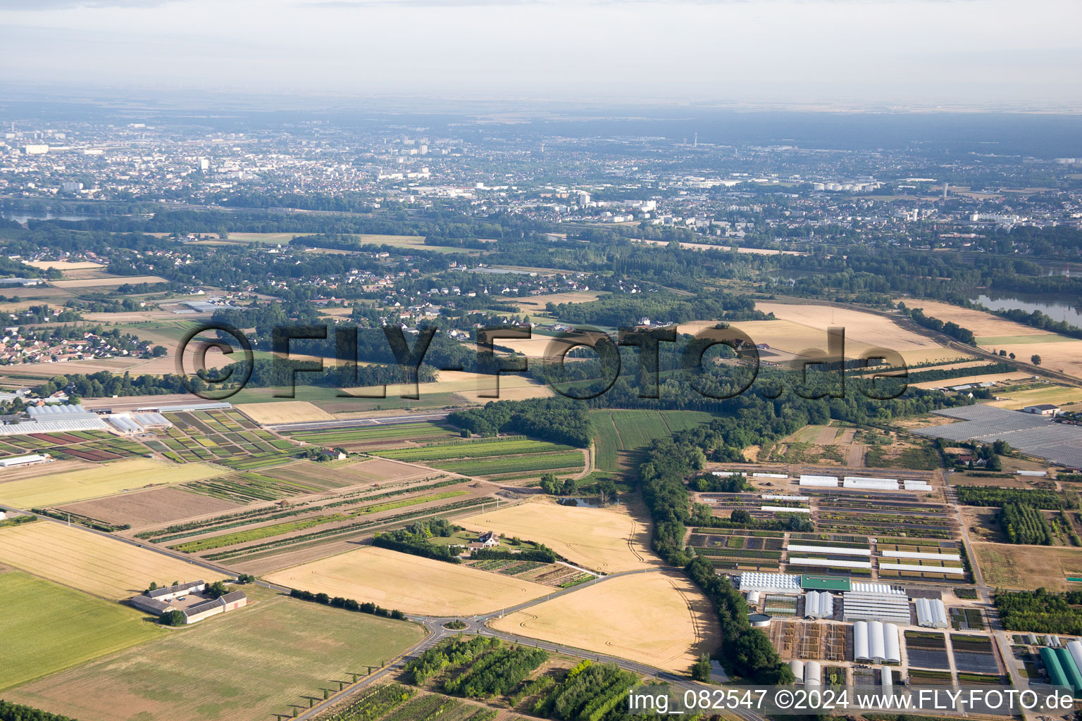 Aerial photograpy of Saint-Denis-en-Val in the state Loiret, France