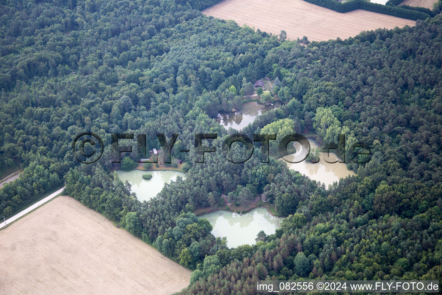 Aerial view of Vitry-aux-Loges in the state Loiret, France