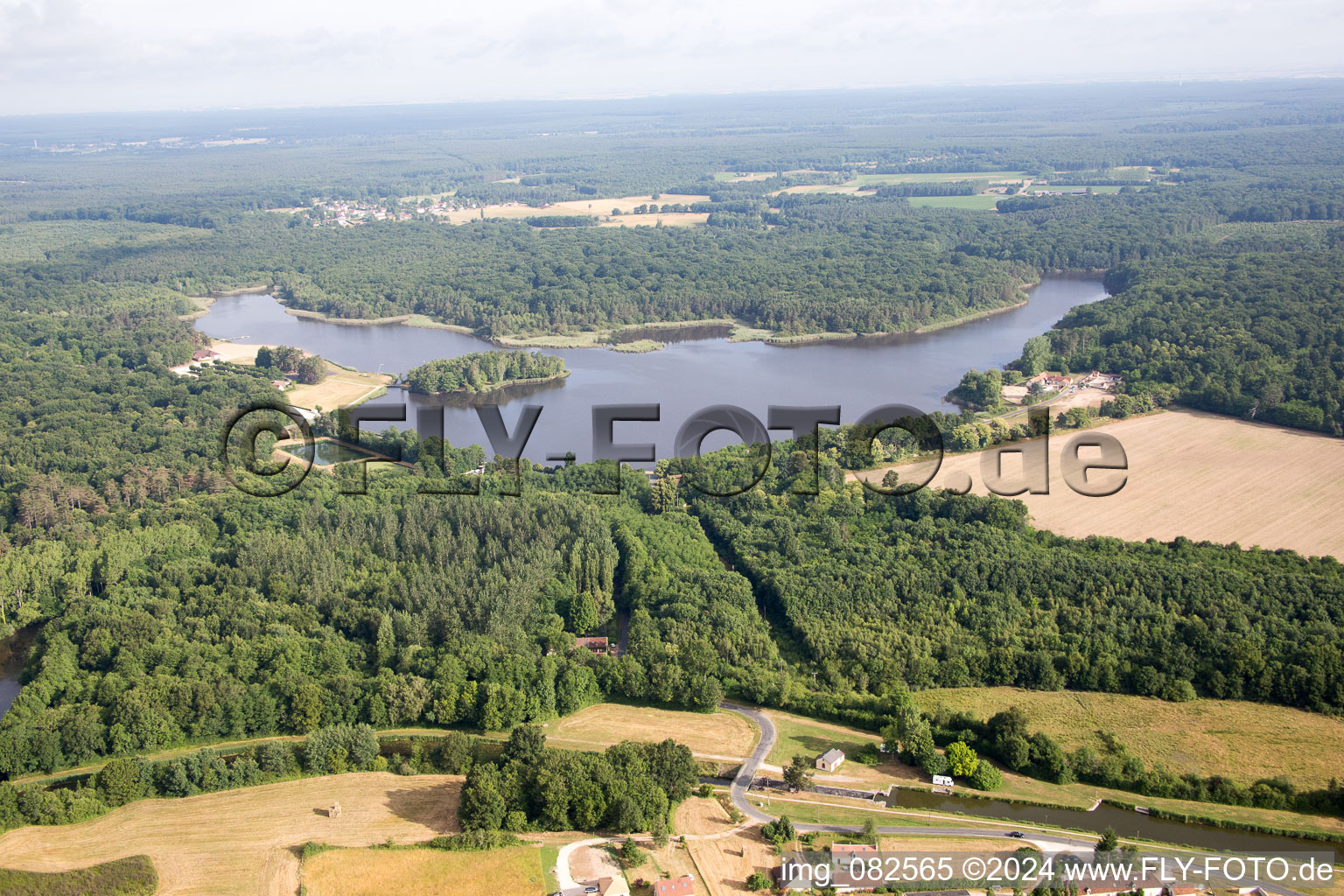 Aerial photograpy of Combreux in the state Loiret, France