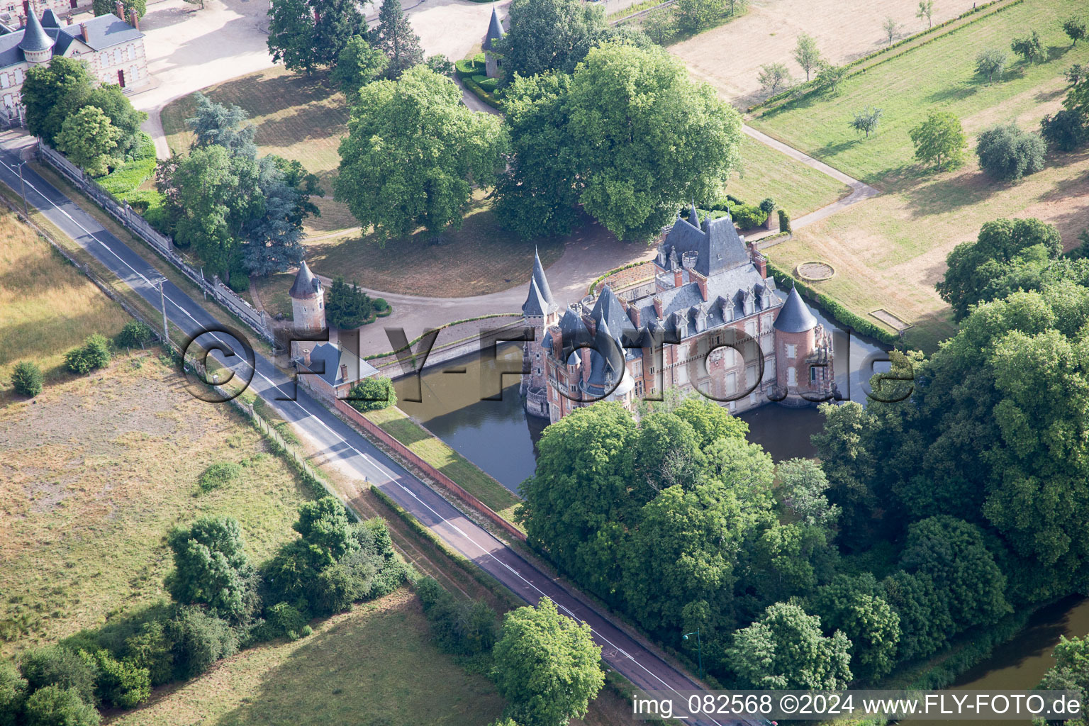 Combreux in the state Loiret, France from above