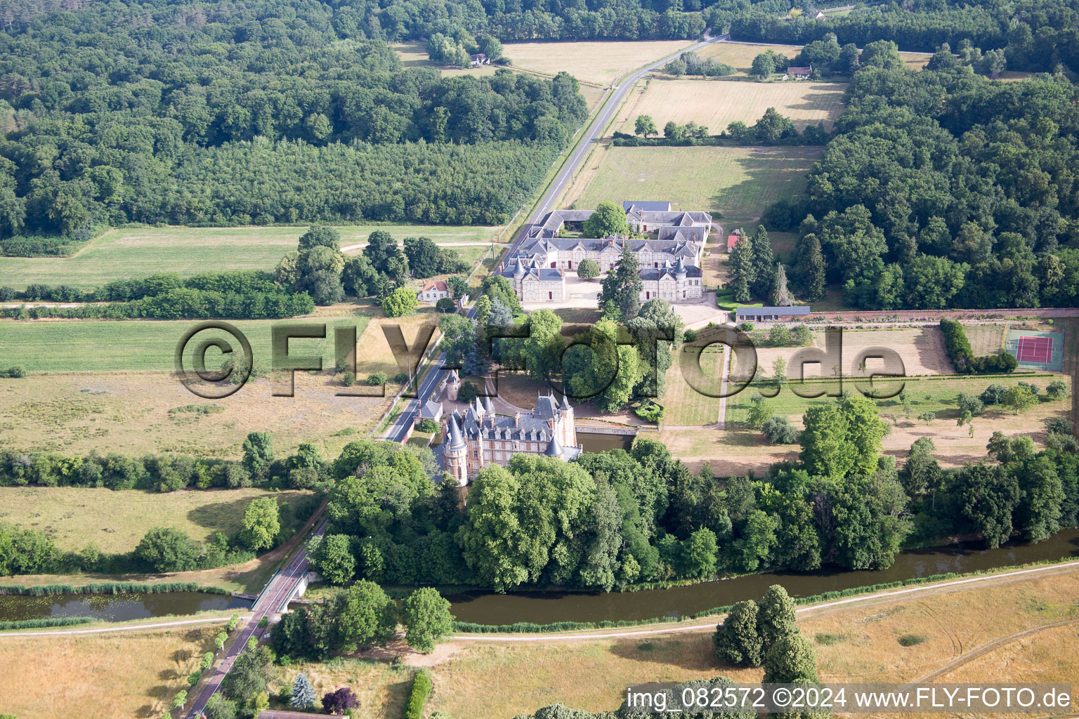 Castle of Combreux in Combreux in the state Loiret, France