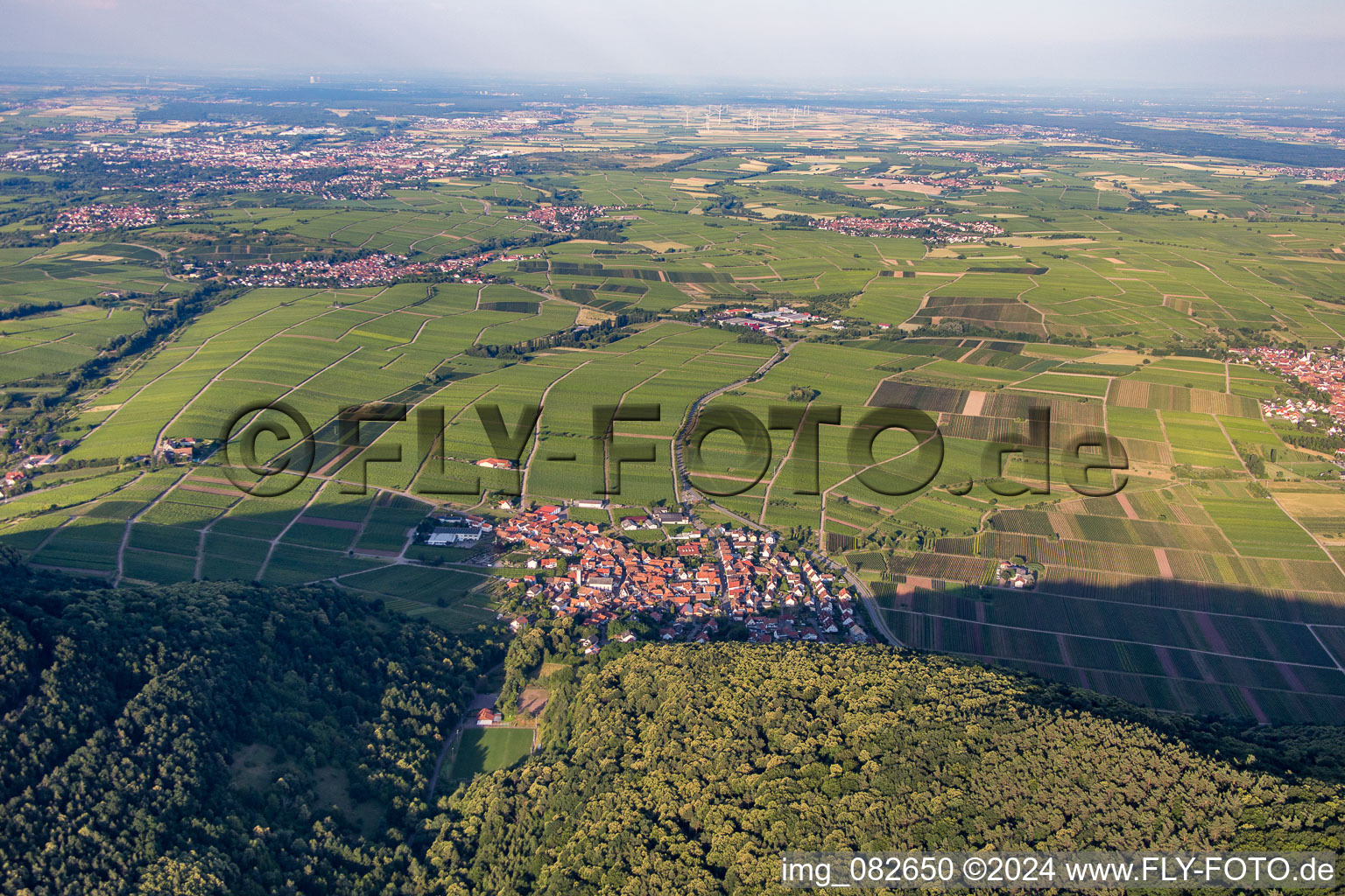 Aerial photograpy of Eschbach in the state Rhineland-Palatinate, Germany