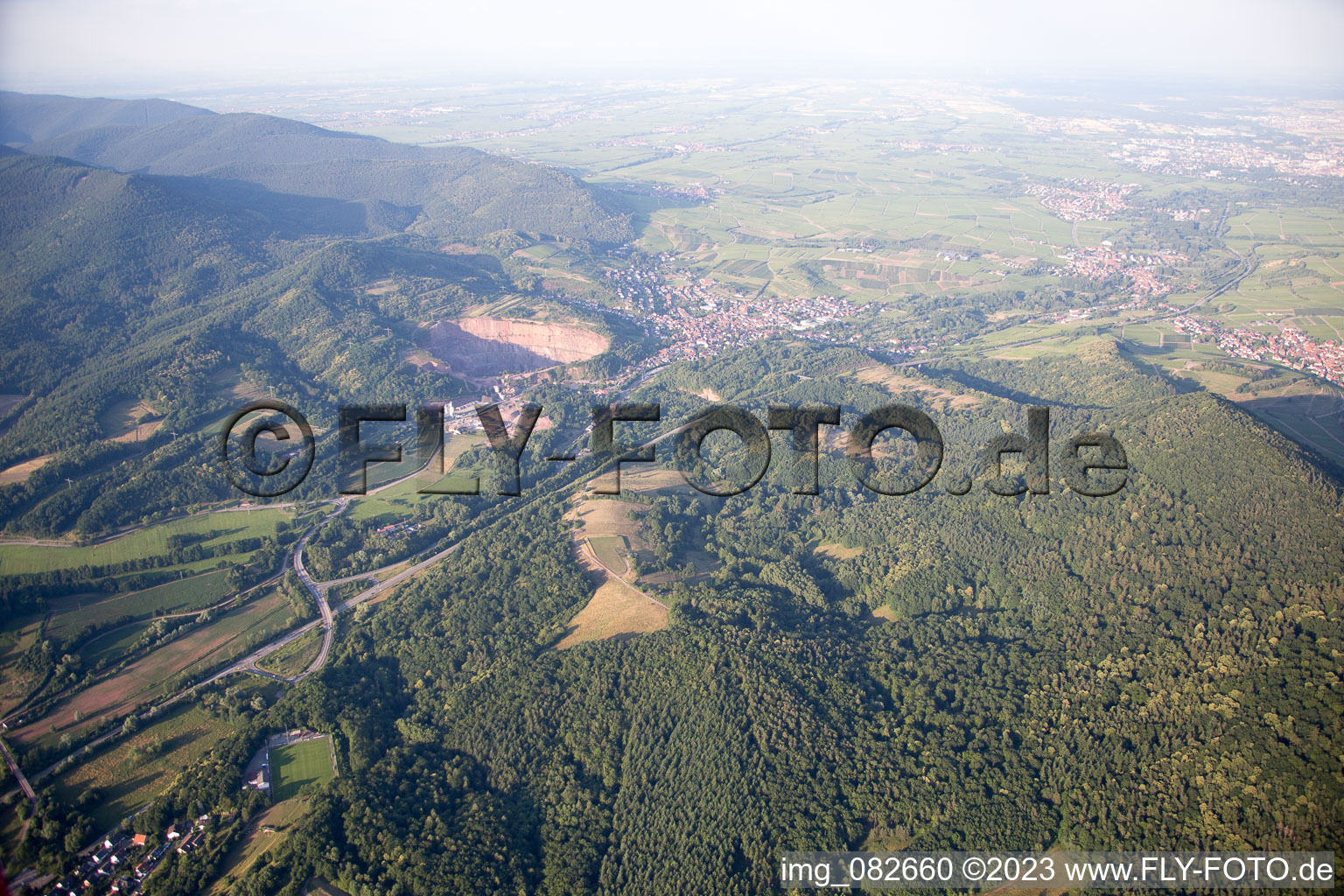 Queichtal exit in the district Queichhambach in Annweiler am Trifels in the state Rhineland-Palatinate, Germany