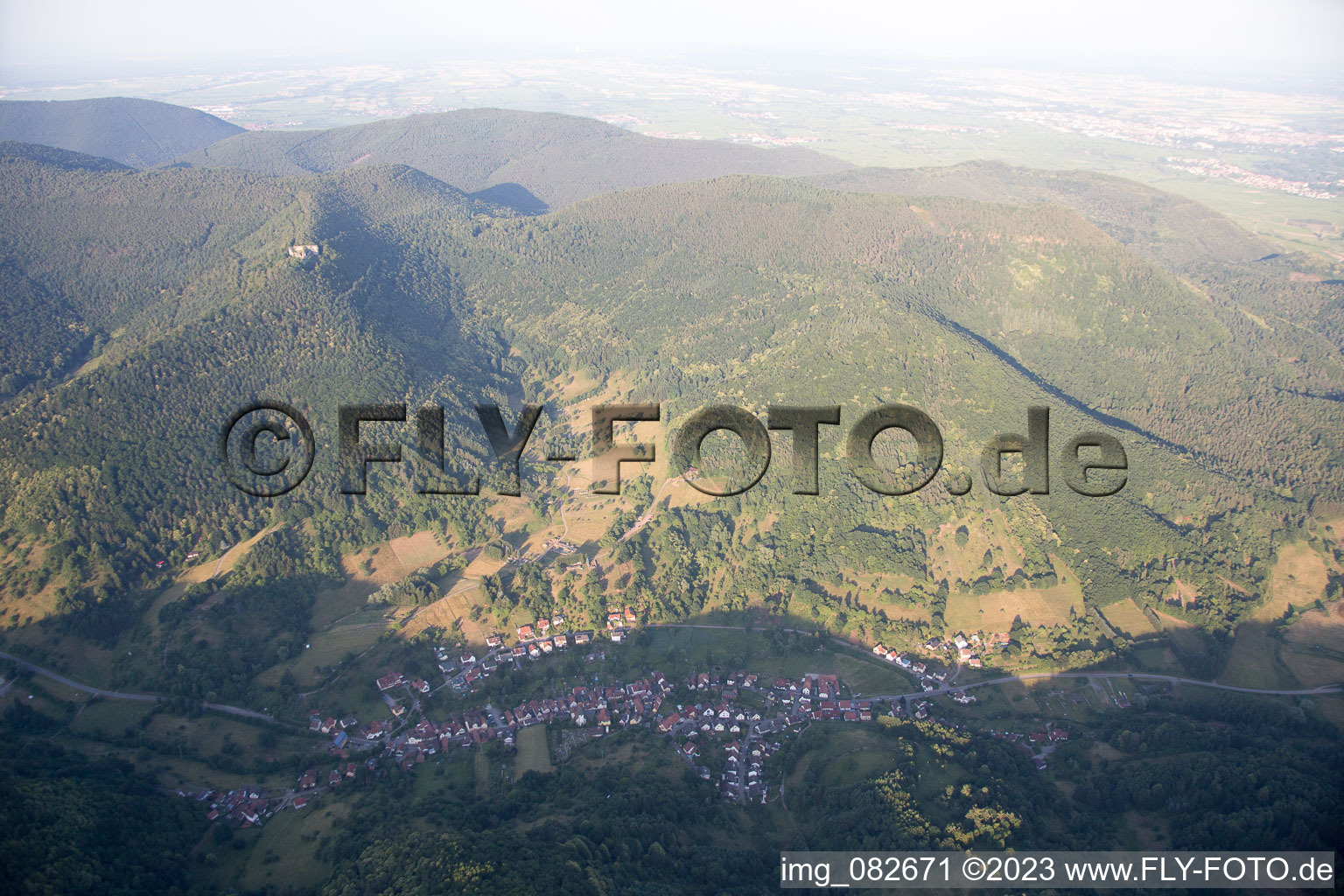 Aerial photograpy of Dernbach in the state Rhineland-Palatinate, Germany