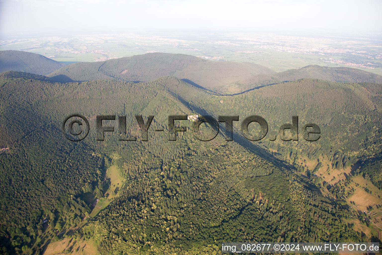 Aerial photograpy of Ramberg in the state Rhineland-Palatinate, Germany