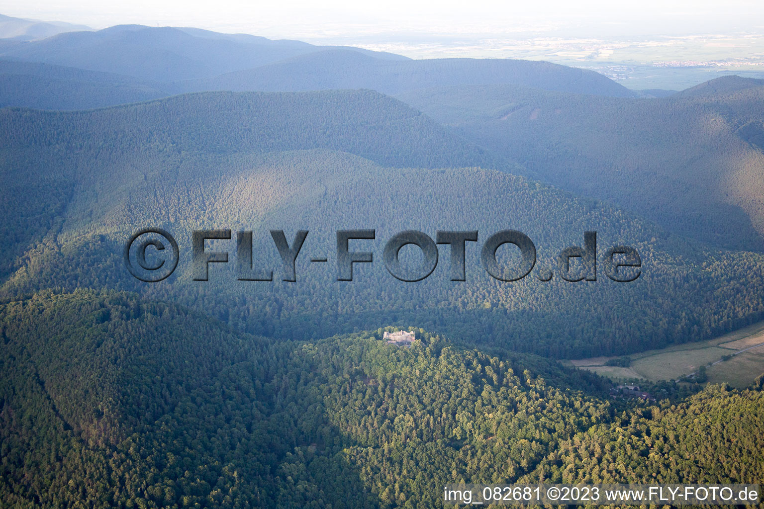 Ramberg in the state Rhineland-Palatinate, Germany from above