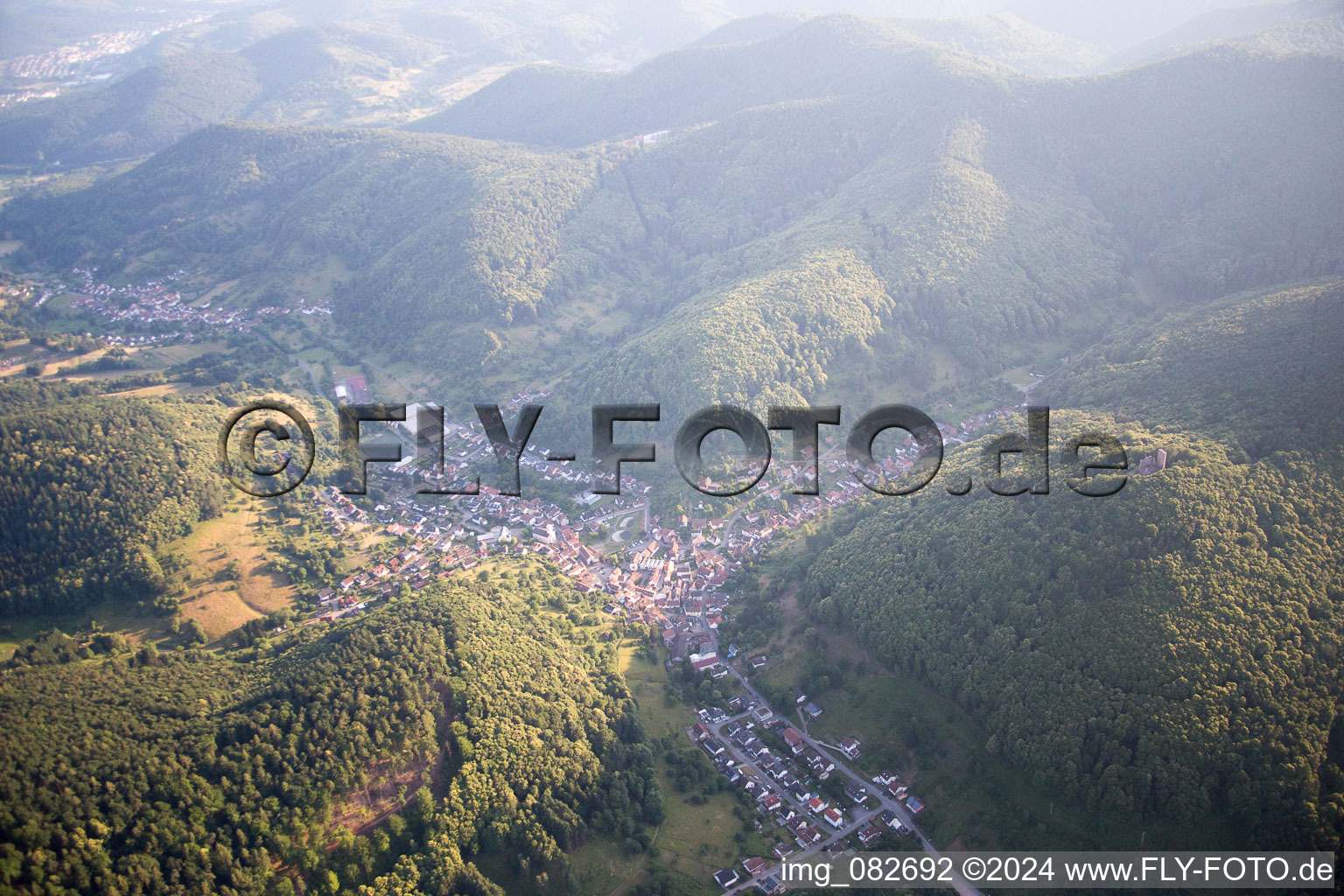 Ramberg in the state Rhineland-Palatinate, Germany seen from above