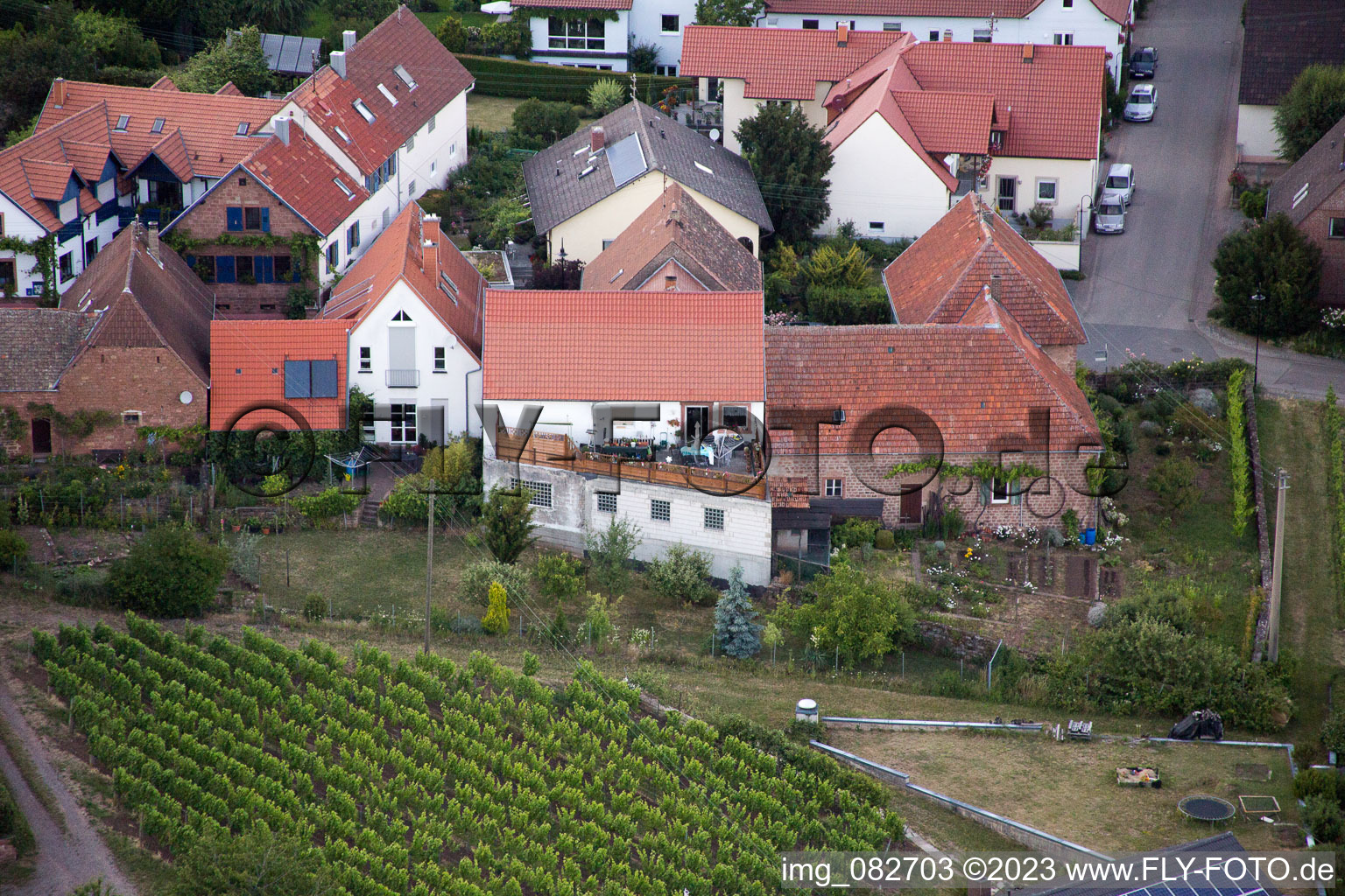 Aerial photograpy of Weyher in der Pfalz in the state Rhineland-Palatinate, Germany