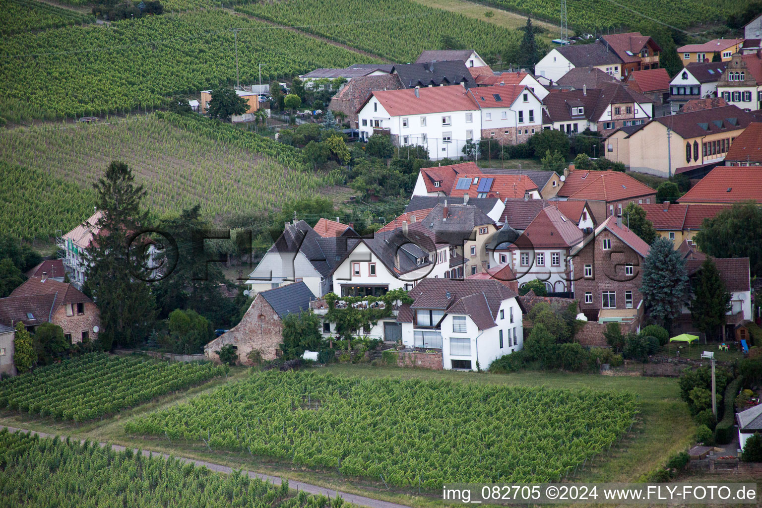 Weyher in der Pfalz in the state Rhineland-Palatinate, Germany from above