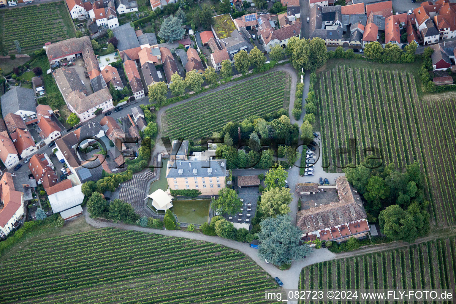 Complex of the hotel building Hotel Schloss Edesheim, Privathotels Dr. Lohbeck GmbH & Co. KG in Edesheim in the state Rhineland-Palatinate