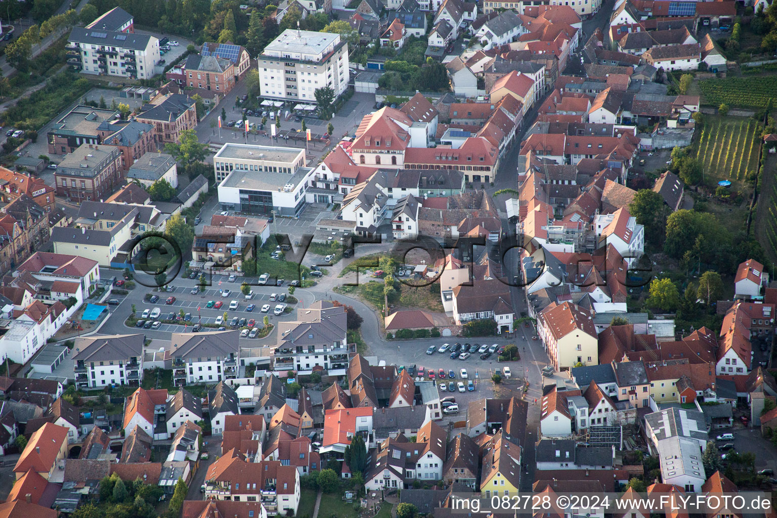 Center market in Edenkoben in the state Rhineland-Palatinate